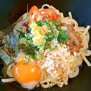 キムチねばねばぶっかけうどん